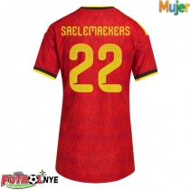 Camiseta Bélgica Alexis Saelemaekers #22 Primera Equipación para mujer Mundial 2026 manga corta